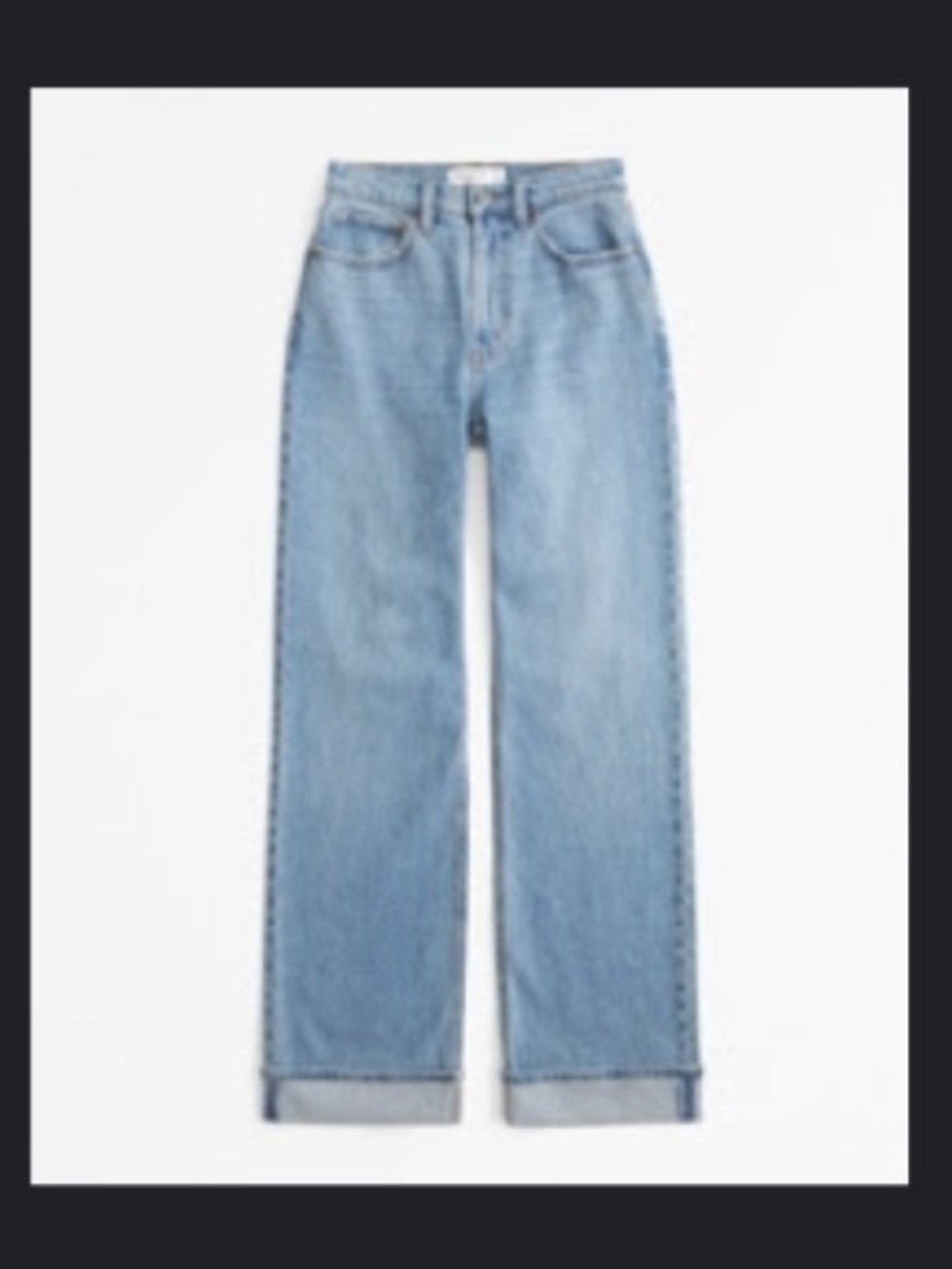 NWOT Abercrombie The 90s Relaxed Jean High Rise Curve Love Jean Cuffed Size 31